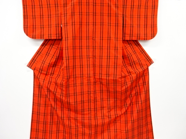 格子織り出し着物アンサンブル